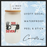 Skeleton 6 7 Uvdtf single decal (4”, 10cm)