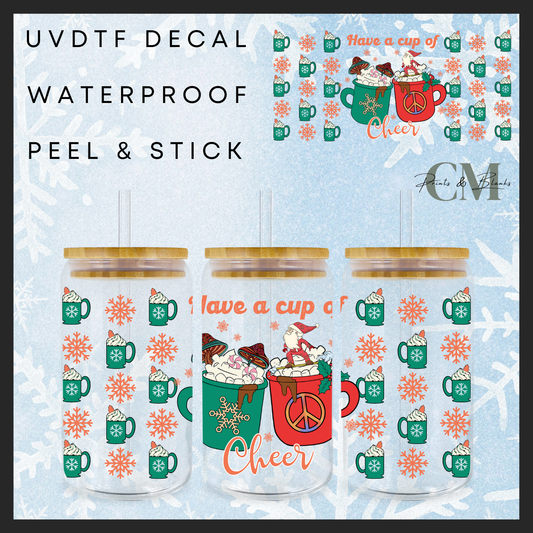 Have a cup of cheer 16oz uvdtf wrap