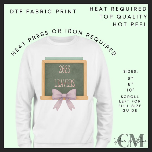 2025 leavers pink DTF transfer