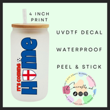 It’s coming home blue Uvdtf single decal (4”, 10cm)