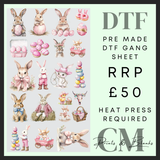 Pink Easter DTF pre made gang sheet (58x100cm)