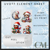 Christmas cubs Uvdtf element sheet