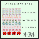 Flowers A4 filler element sheet
