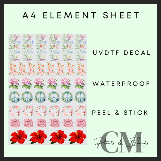 Flowers A4 filler element sheet