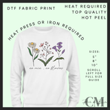 No rain no flowers DTF transfer