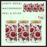 Pink flowers 16oz uvdtf wrap