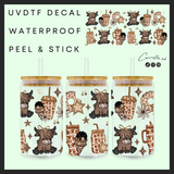 Coffee & cows 16oz uvdtf wrap