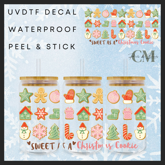 Sweet as a Christmas cookie 16oz uvdtf wrap