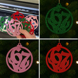 6 7 acrylic bauble bundle (pack of 6)