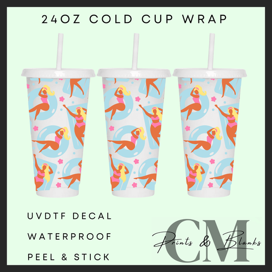 Summer pool 24oz Uvdtf wrap