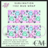 Octopus 11oz sublimation mug wrap