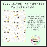Bees Sublimation A4 sheet