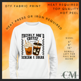 Freshly bood coffee Halloween DTF transfer