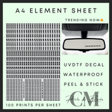 Drive safe parents A4 element sheet (make £300)