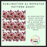 Flowers & butterflies Sublimation A4 sheet
