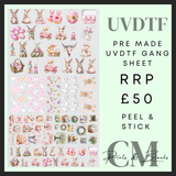 Pink Easter pre made Uvdtf gang sheet (58x100cm)