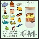 Summer jelly teddy Uvdtf single decals (4”, 10cm)