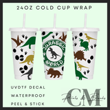 Dinosaur 24oz Uvdtf wrap