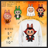 Halloween monsters DTF transfers