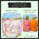 40cm (16 inch) zip up plush bunny