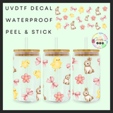 Chicks, bows & bunnies 16oz uvdtf wrap
