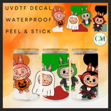 Halloween monsters splodge 16oz Uvdtf wrap