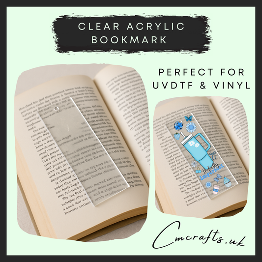 Clear acrylic bookmark (4x12cm)