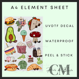 Jelly teddy’s classic Uvdtf A4 element sheet