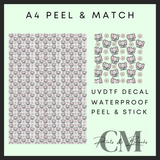 Elephants A4 Peel & Match Uvdtf sheet