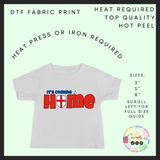 It’s coming home red kids DTF transfer