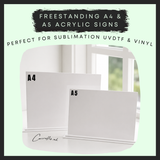 Freestanding acrylic signs