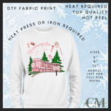 Dreaming of a pink Christmas DTF transfer