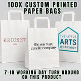 100x custom printed paper bags (7-10 working day turn around)