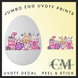 Easter drinks jumbo egg uvdtf decal (15cm decal)