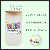 ADHD Tasks Uvdtf single decal (4”, 10cm)