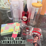 Blood drip snow globe tumbler kit.