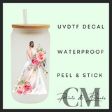 Wedding dress girls uvdtf single decal (4” / 10cm)