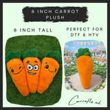 8” enthusiastic carrot plush