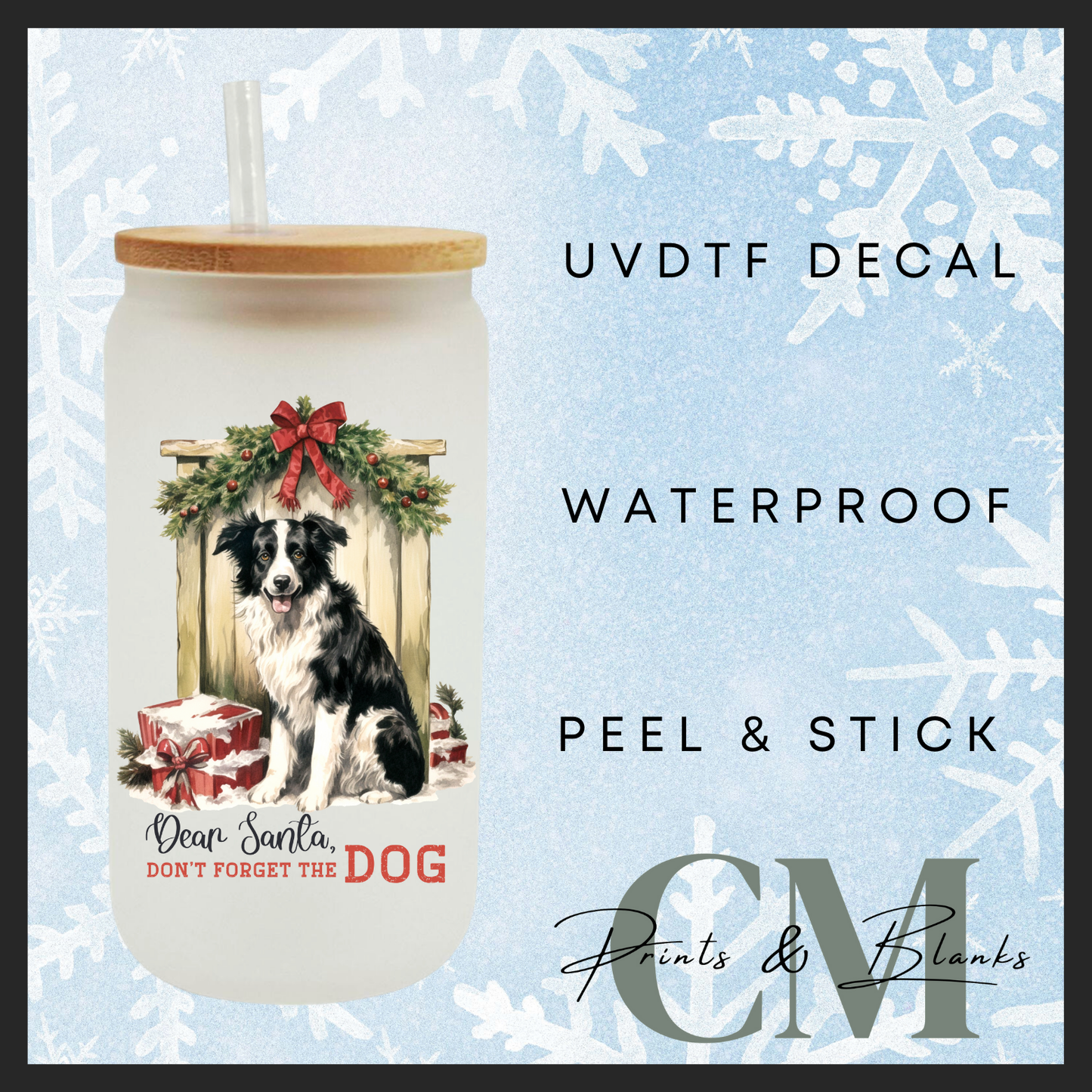Farm style Christmas uvdtf single transfers (4” / 10cm)