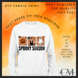 Orange spooky season dogs DTF transfer