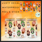 Halloween monsters repeated 16oz Uvdtf wrap