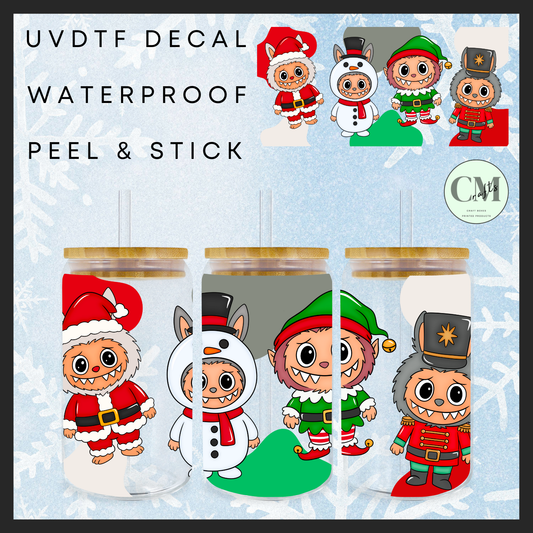 Splodge christmas monsters 16oz Uvdtf wrap