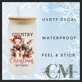 Farm style Christmas uvdtf single transfers (4” / 10cm)