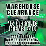 15x acrylic items £10