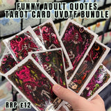 Funny adult quotes tarot card Uvdtf bundle