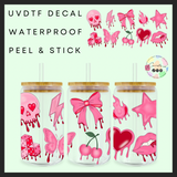Pink Drip Repeated 16oz uvdtf wrap