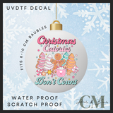 Christmas calories don’t count 8-10cm bauble Uvdtf decal