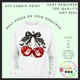 Halloween Ghostly Cherries DTF transfer
