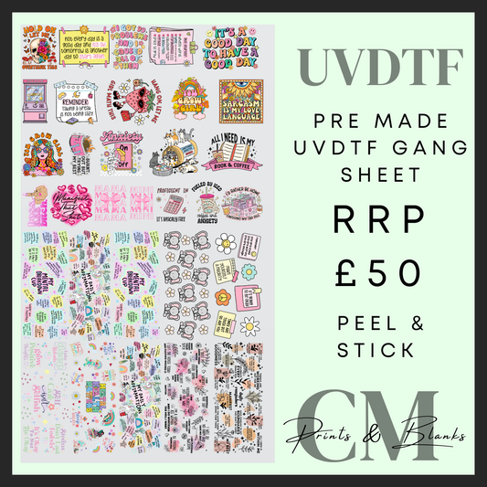Positive pre made Uvdtf gang sheet (58x100cm)