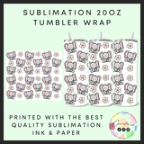 Elephant Sublimation 20oz tumbler wrap